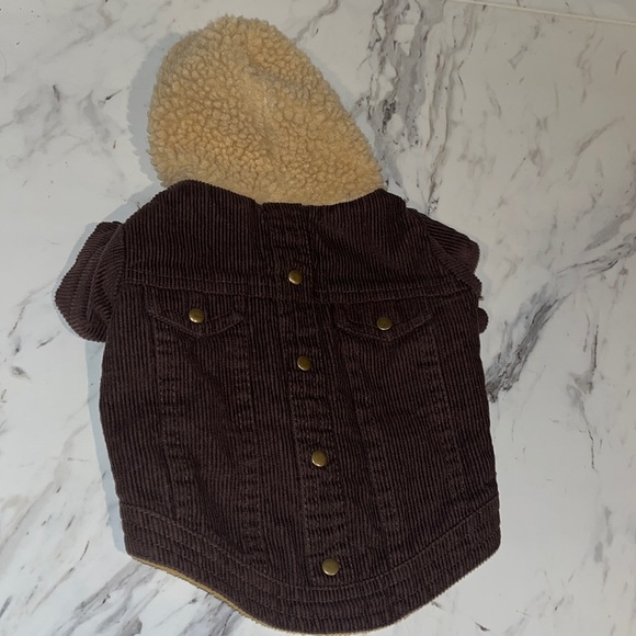 Brown and tan dog jacket